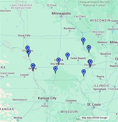 iowa casino map 2022.